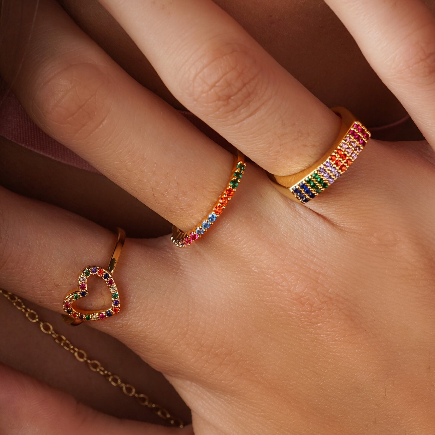 Briana rainbow ring