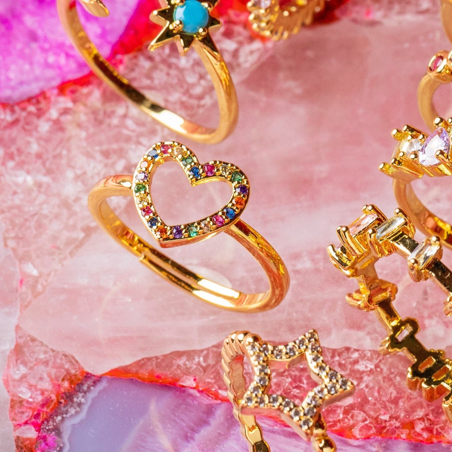 Zayn Rainbow Heart Ring