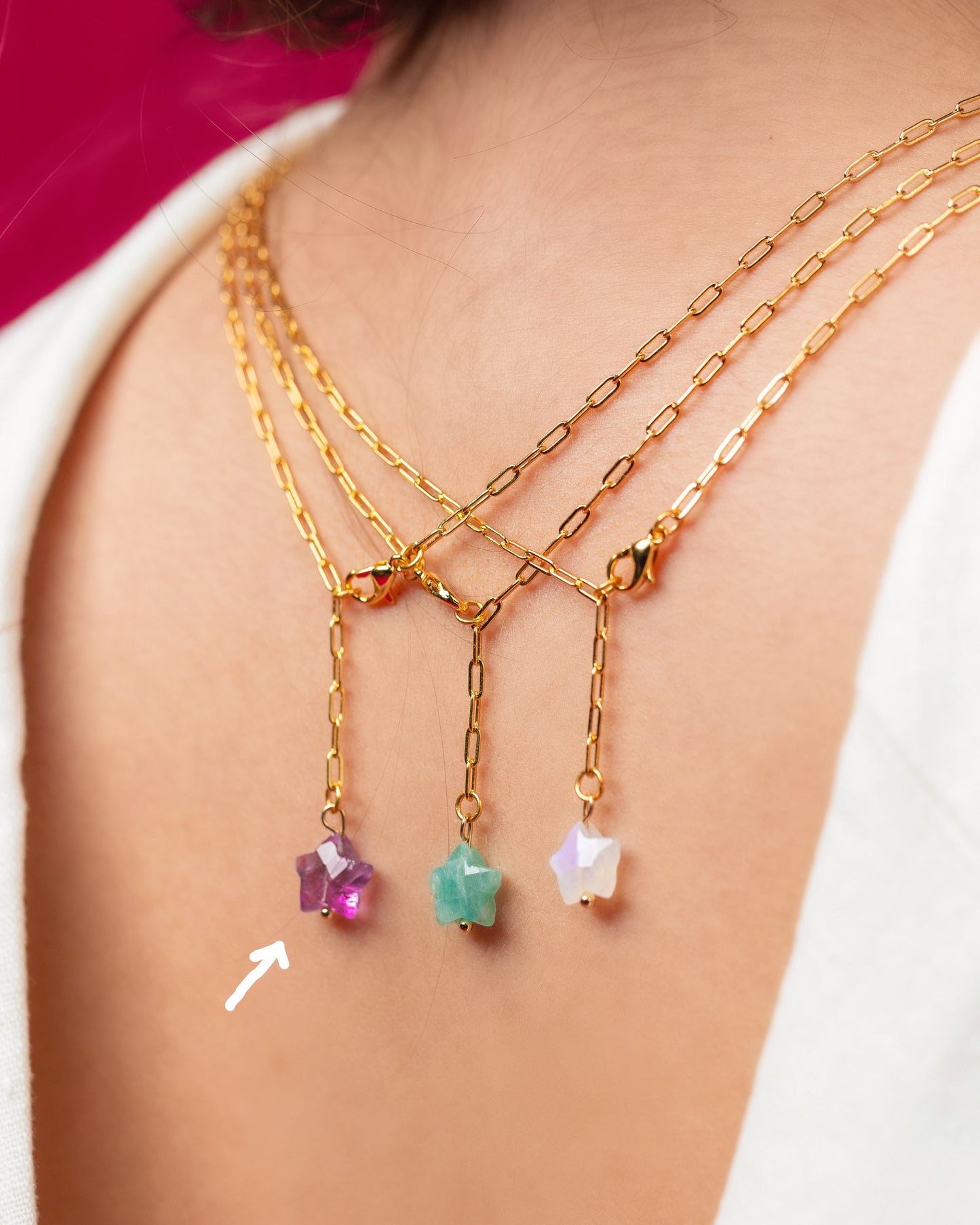 Lorelai Star lariat necklace