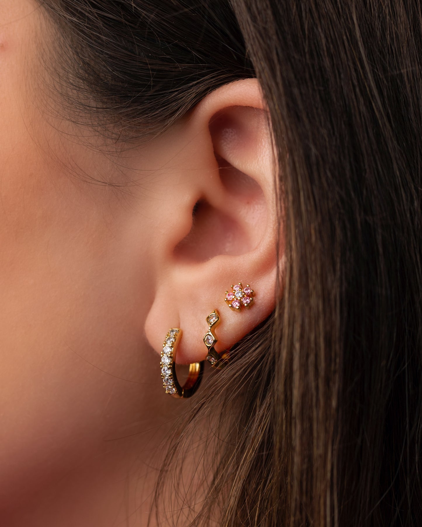 North Huggie Earrings