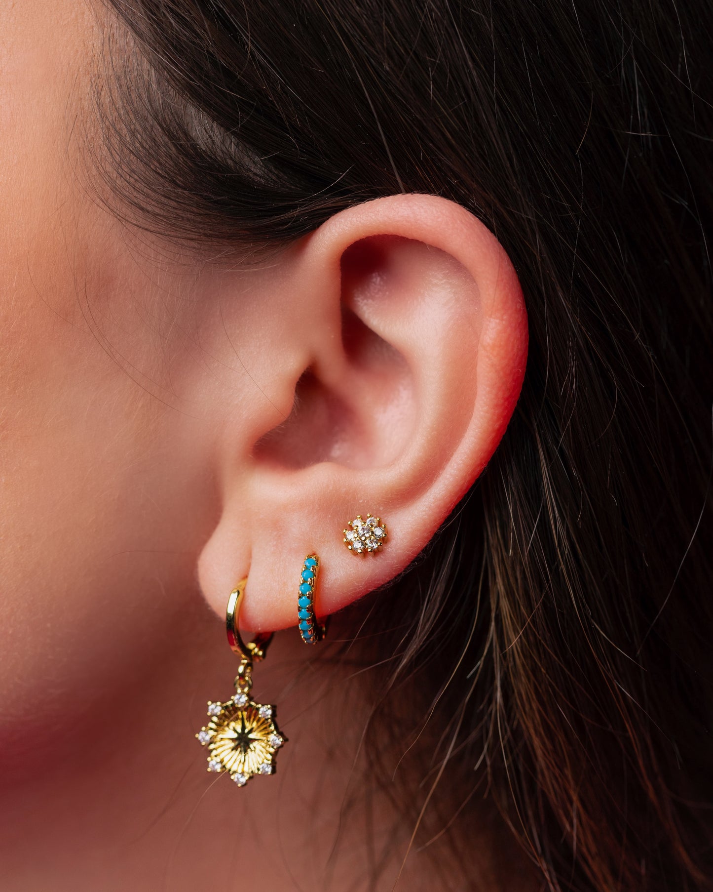 Aspen Dangle Huggie Earrings