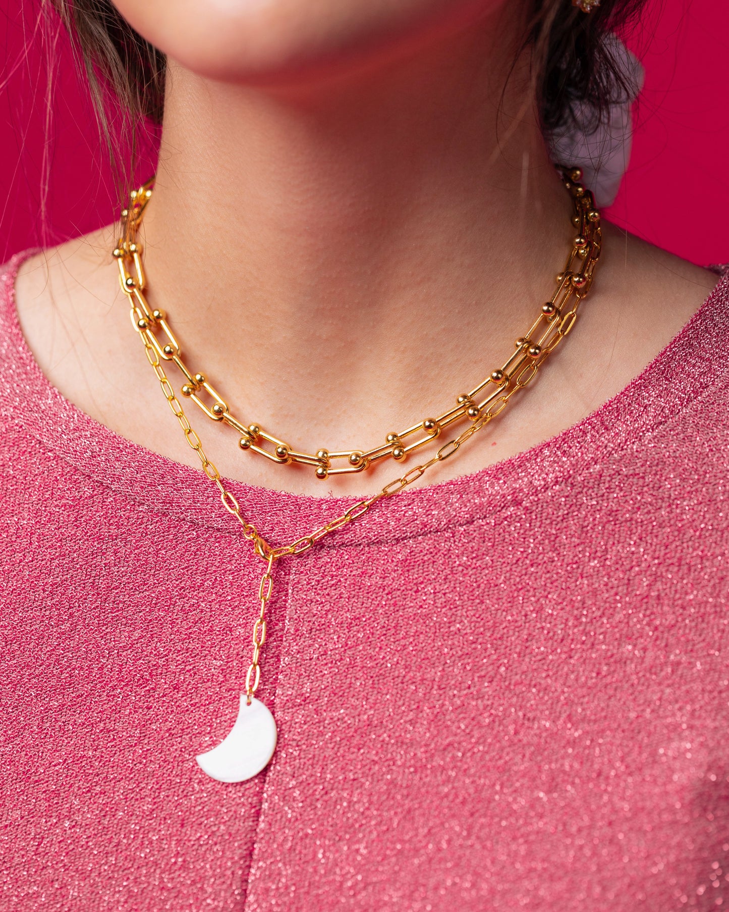 Luxe Moon lariat necklace