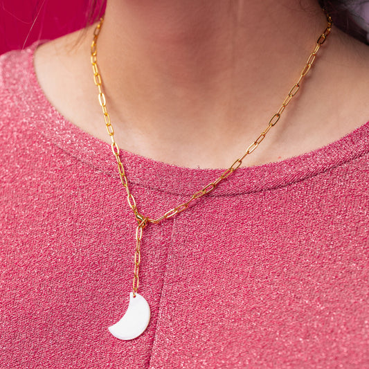 Luxe Moon lariat necklace