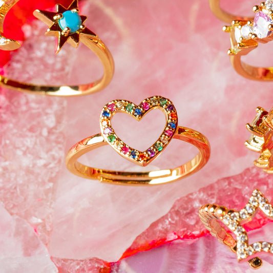 Zayn Rainbow Heart Ring